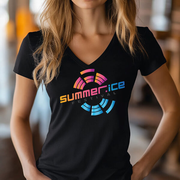 V-Neck Shirt farbig - Summer Ice Festivals (Damen)